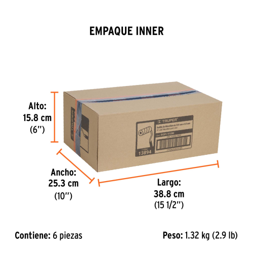 RODILLO PARA PINTAR 9" X 3/8" MICROFIBRA, SUP. POCO RUGOSAS, TRUPER 13894