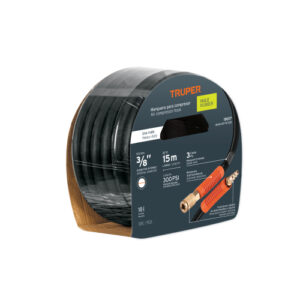 ROLLO DE 15 M DE MANGUERA 3/8" DE HULE PARA COMPRESORA, TRUPER 19017