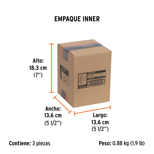 ROLLO DE 5 M CINTA ANTIDERRAPANTE FOTOLUMINI. 50 MM CON ABRASIVO TRUPER 101450