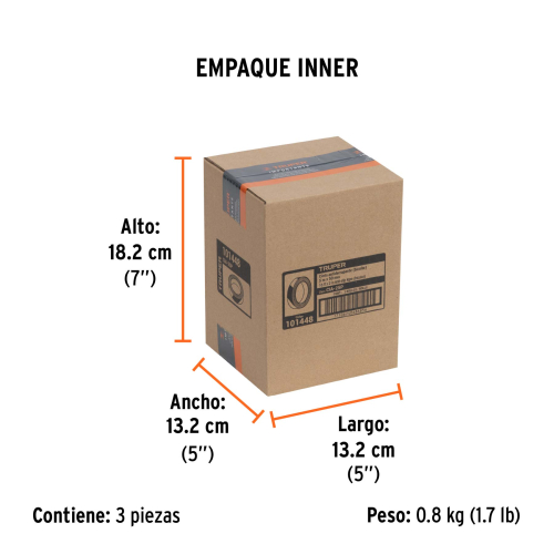 ROLLO DE 5 M DE CINTA ANTIDERRAPANTE AMA/NEGRA 50MM CON ABRASIVO TRUPER 101448