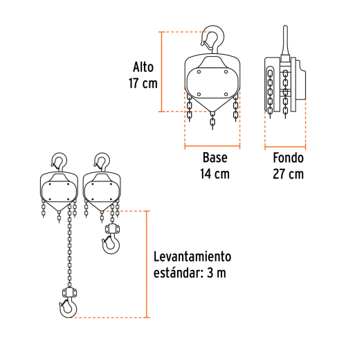 TECLE DE 1 TON, TRUPER 16824