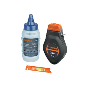 TIRALÍNEAS 30 M (100 FT) PLÁSTICO CON TIZA Y NIVEL, 18574 TRUPER