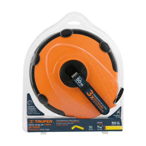 WINCHA DE FIBRA DE VIDRIO, CARCASA PLÁSTICA TRUPER 12640